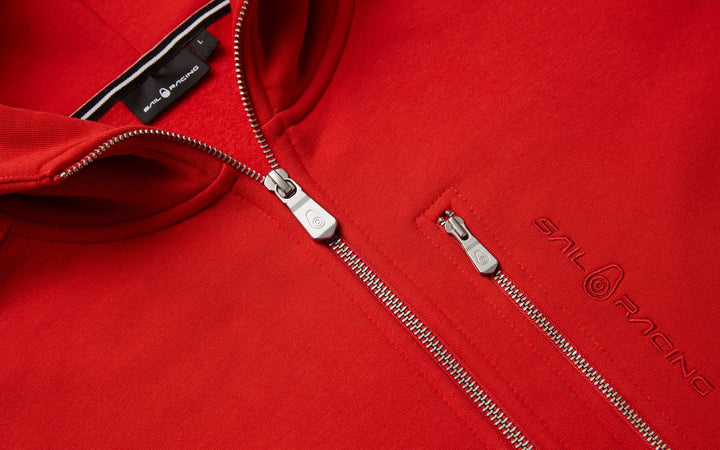 Bluza rozpinana z kapturem Sail Racing BOWMAN ZIP HOOD czerwona
