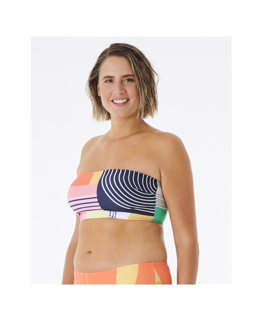 Biustonosz kąpielowy RIP CURL Day Break Long Line Bandeau multi