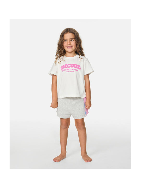 Koszulka dziewczęca RIP CURL Surf Puff Relaxed Tee -Girl biała
