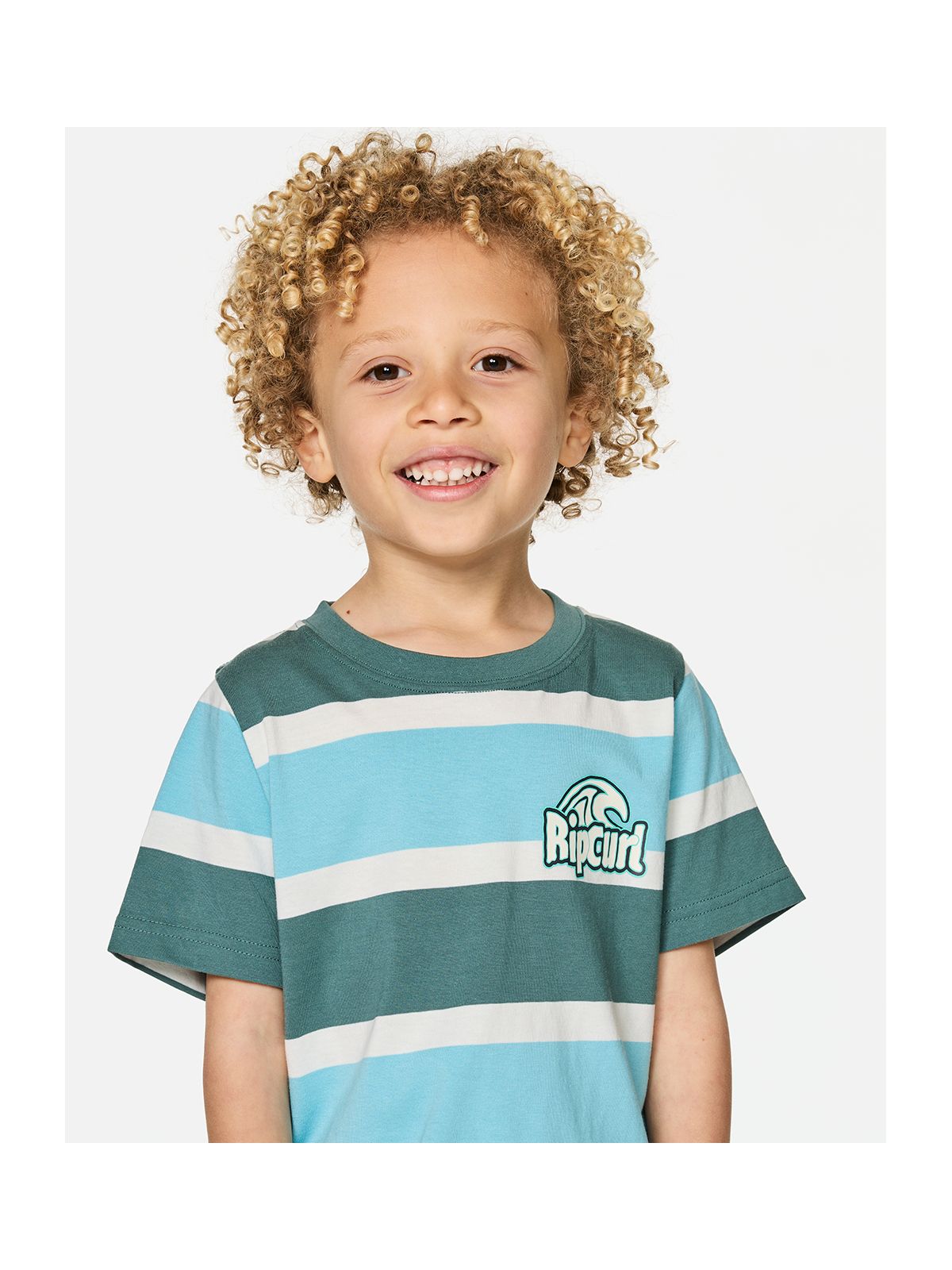 Koszulka juniorska RIP CURL Paddle Out Stripe Tee-Boy niebieska