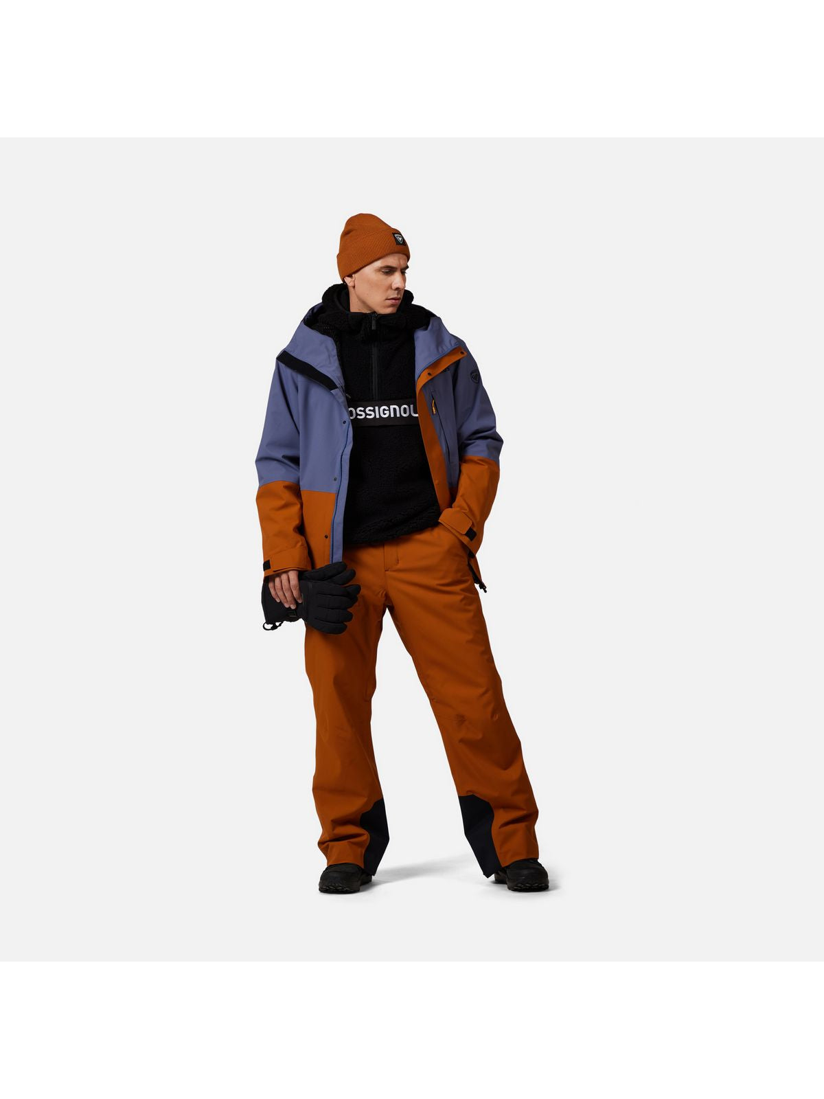 Bluza męska męska ROSSIGNOL ALLTRACK ANORAK FLEECE czarna