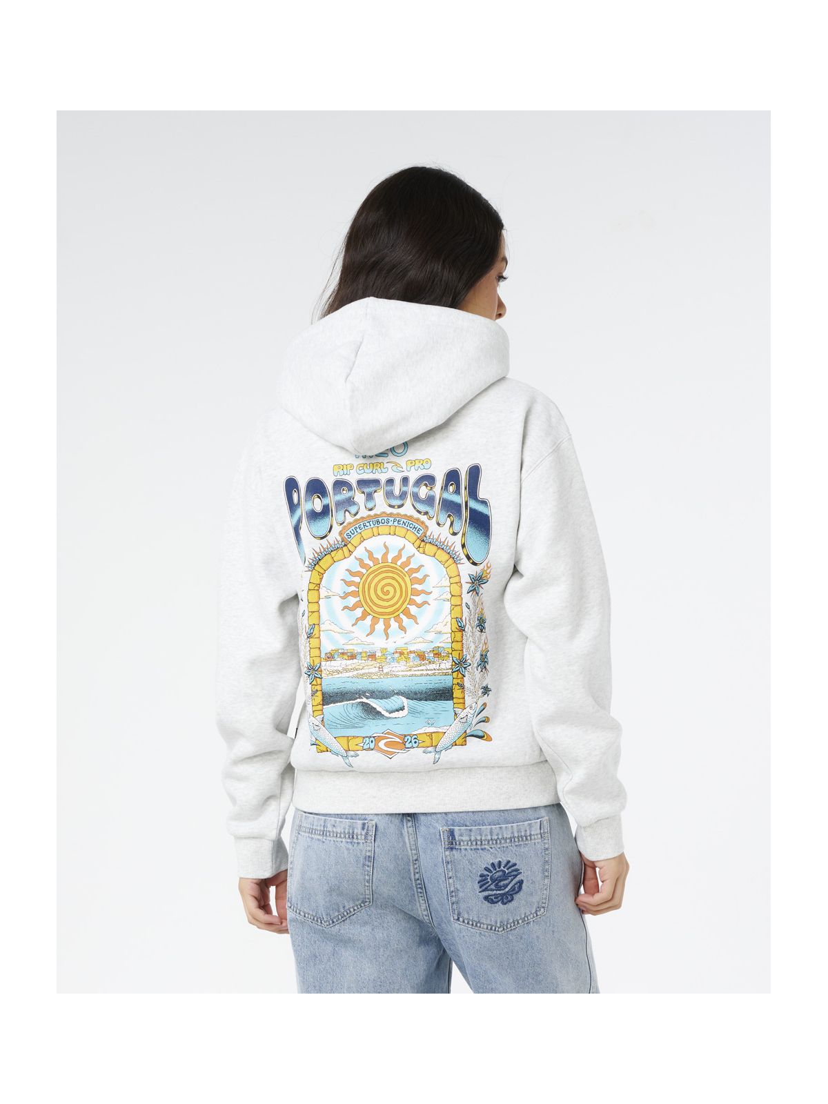 Bluza damska RIP CURL Peniche Merch Hood szara