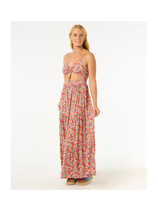 Sukienka RIP CURL Las Dalias Maxi Dress czerwona
