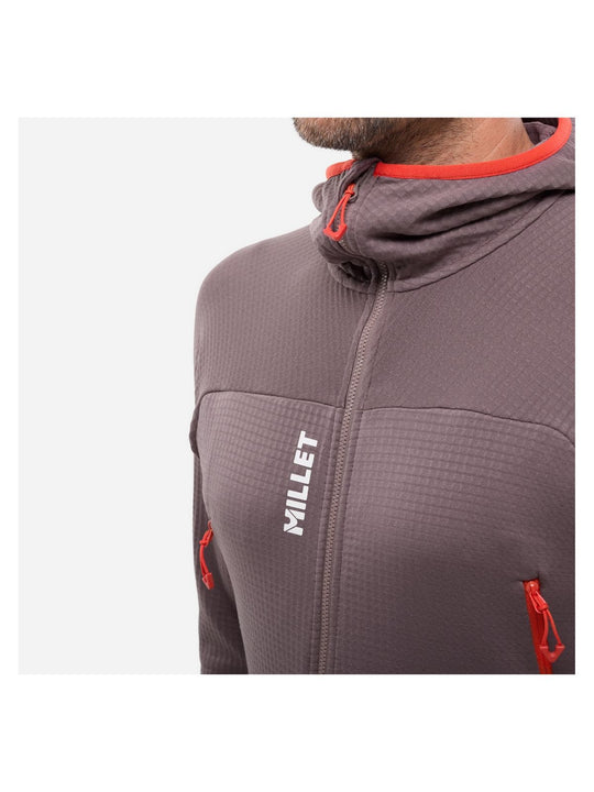 Bluza męska MILLET Fusion Grid Hoodie M fioletowa śliwkowa

