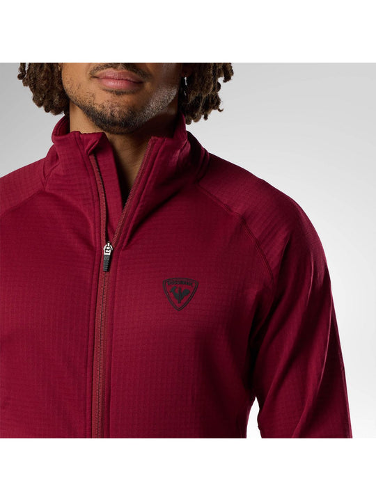 Bluza męska ROSSIGNOL Blackside Fleece Fz bordowa
