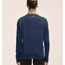 Koszulka treningowa damska CASALL Soft Texture Long Sleeve kolor niebieski
