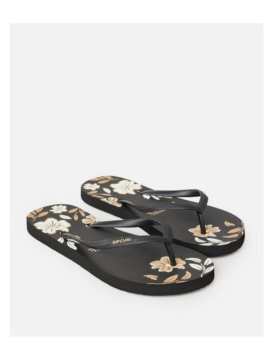 Japonki plażowe damskie RIP CURL Mixed Bloom Open Toe czarne
