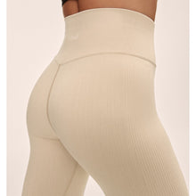 Legginsy damskie CASALL Multi Rib Seamless High Waist Tights kolor beżowy
