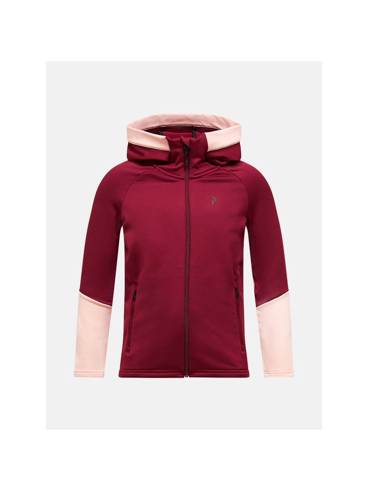 Bluza PEAK PERFORMANCE Jr Rider Essentials Zip Hood bordowy