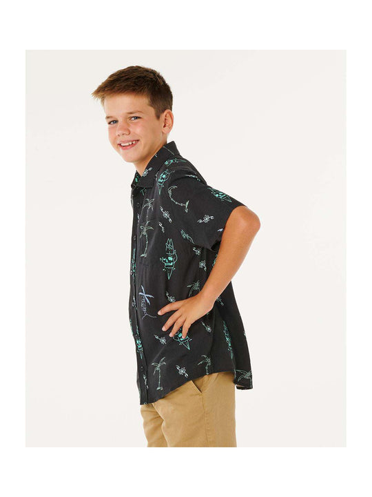 Koszula chłopięca RIP CURL Eternal Shred Ss Shirt-Boy czarna
