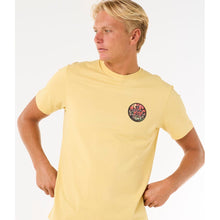 Koszulka męska RIP CURL Wettie Passage Icon Tee żółta
