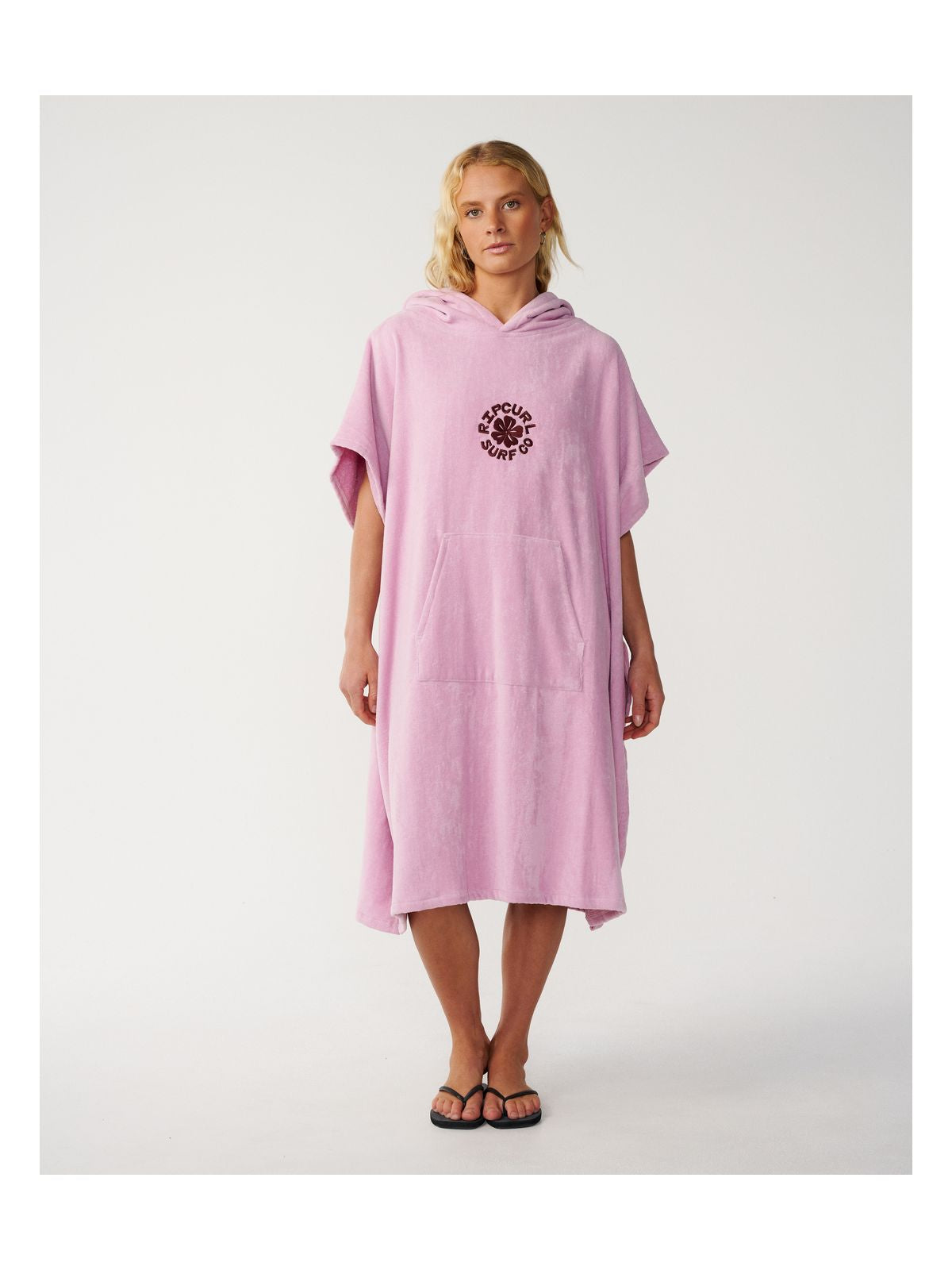Ponczo damskie RIP CURL Icon Hooded Towel różowy
