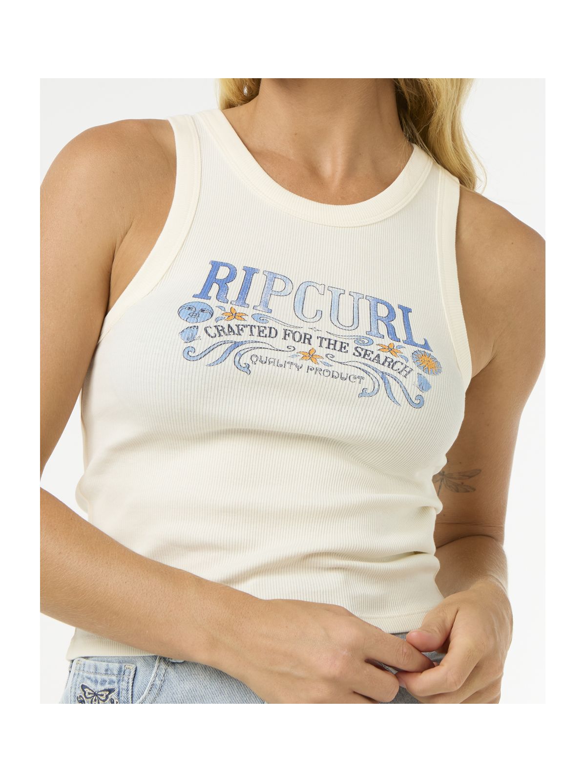 Koszulka RIP CURL Luna Ribbed Tank biały