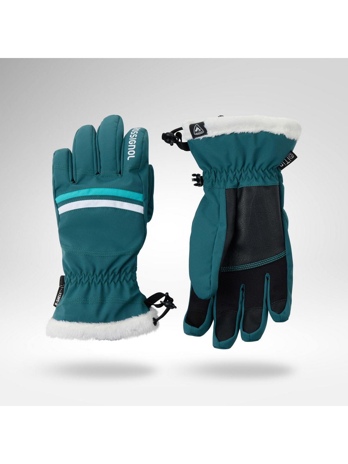 Rękawice narciarskie damskie ROSSIGNOL W Piste Ski Gloves R-Shell Dry zielone