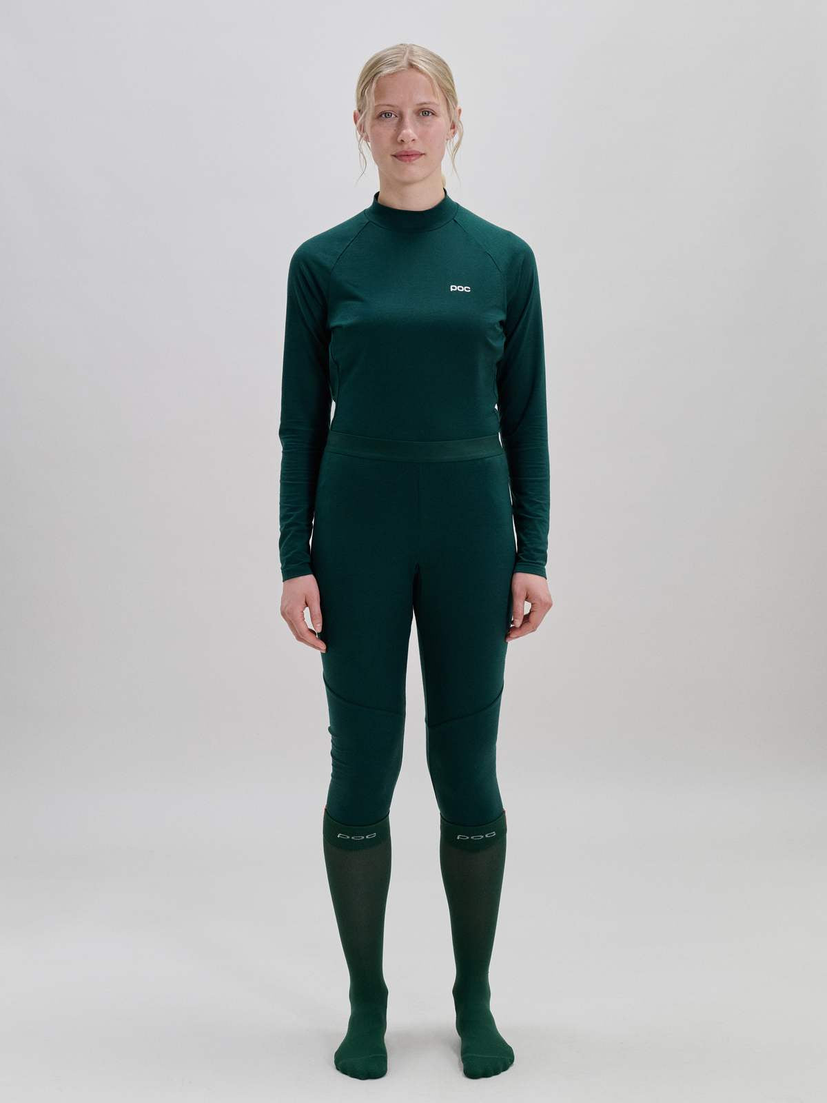Legginsy narciarskie damskie POC W's Layer Merino 3/4 Tights zielony