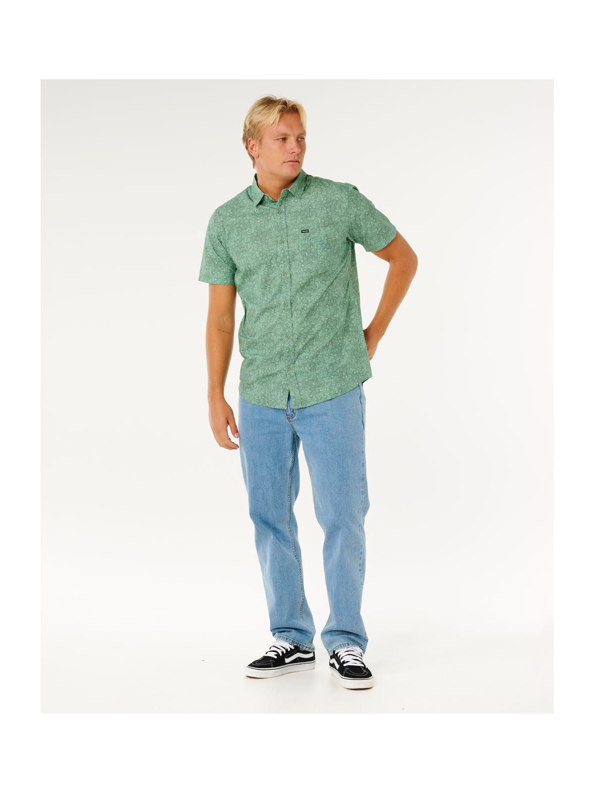 Koszula męska RIP CURL Hypno Micro S/S Shirt zielona