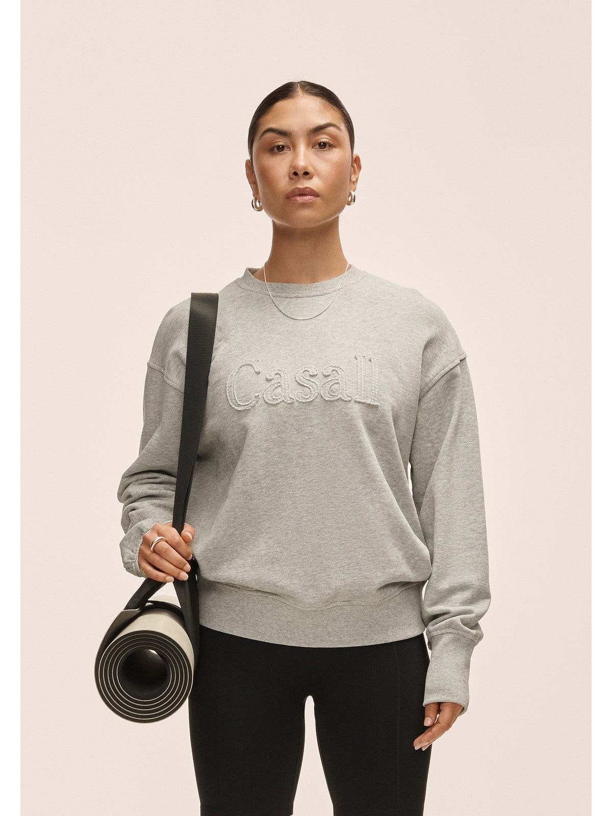 Bluza damska CASALL Terry Spring Graphic Crew kolor szary