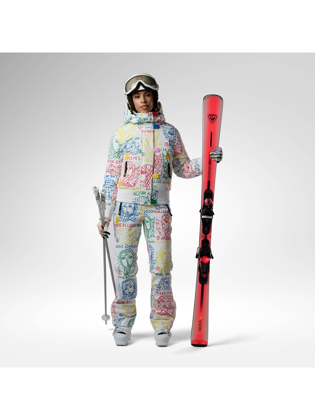 Kurtka narciarska damska ROSSIGNOL W Jcc Bomber Ski Jacket multikolor