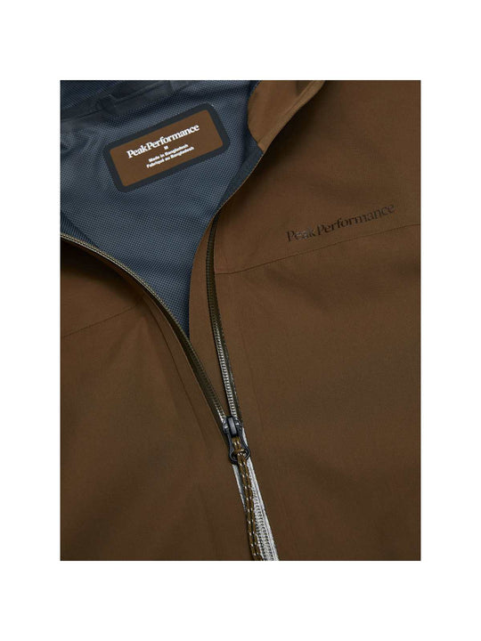 Parka męska PEAK PERFORMANCE Treeline HIPE 2.5L Shell Parka brązowa
