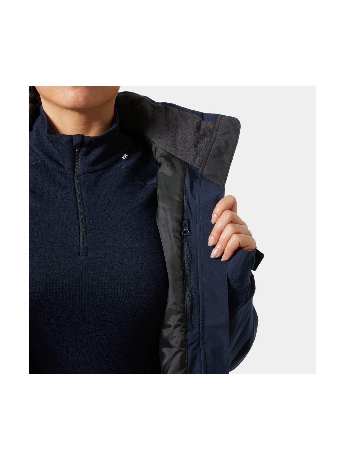 Kurtka narciarska damska HELLY HANSEN W CREWSER INSULATED JACKET granatowa