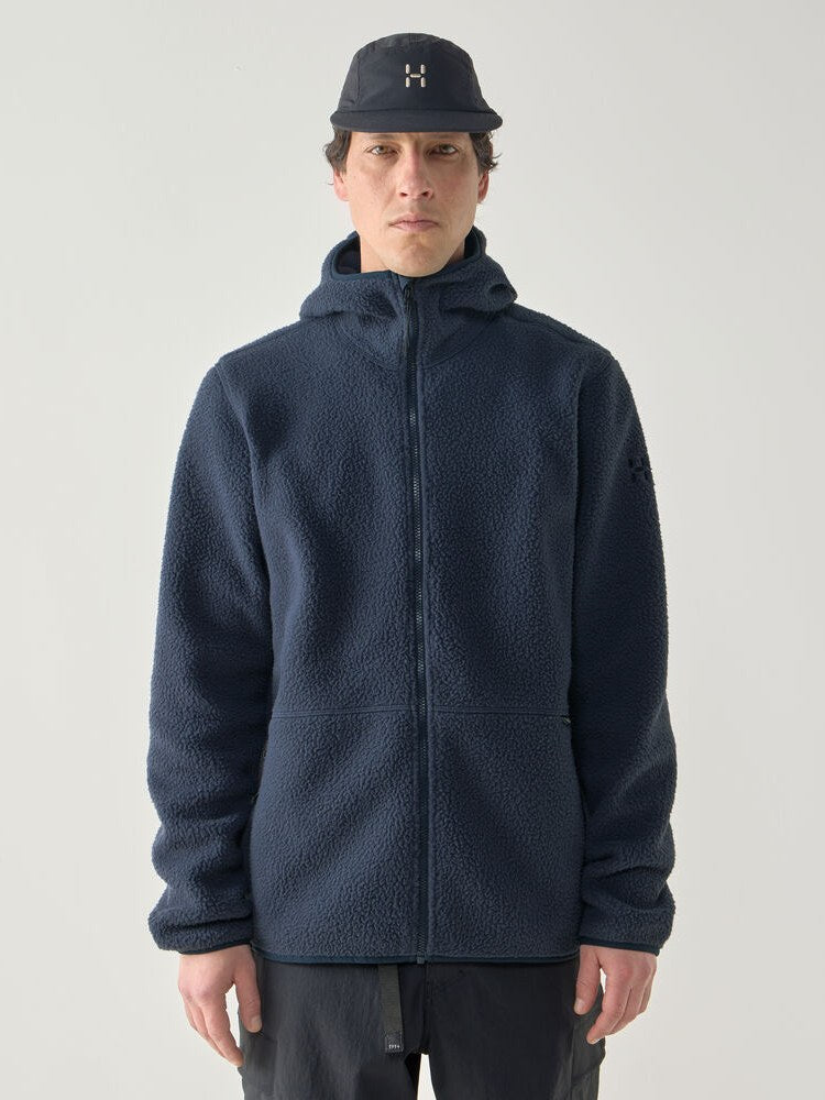 Bluza polarowa z kapturem męska HAGLÖFS Funds Pile Hood Tarn Blue