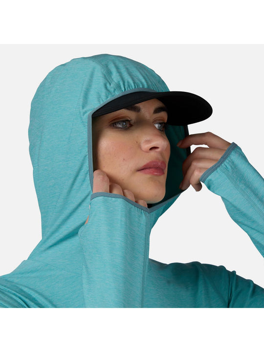 Bluza damska ROSSIGNOL W Westweg Sun Hoodie niebieska - Adventure Sports
