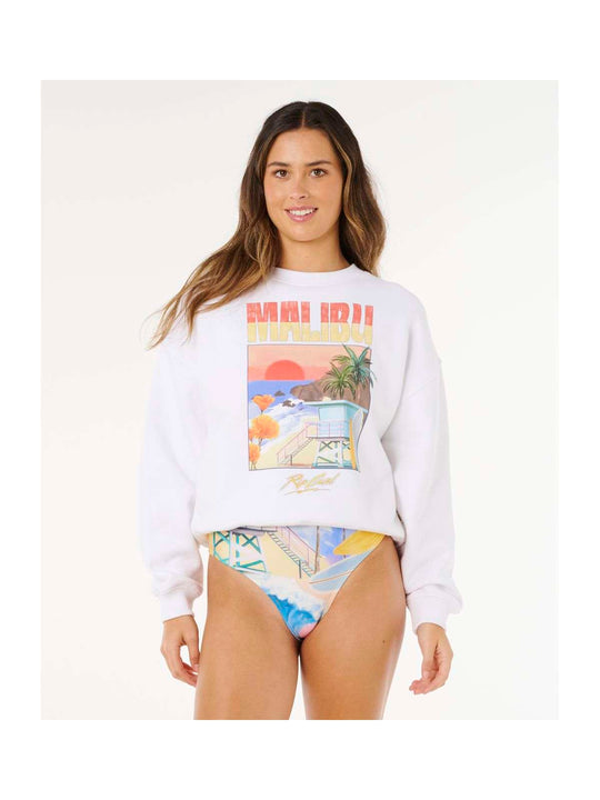 Bluza damska RIP CURL Hayley O O/S Drop Shldr Crew biała
