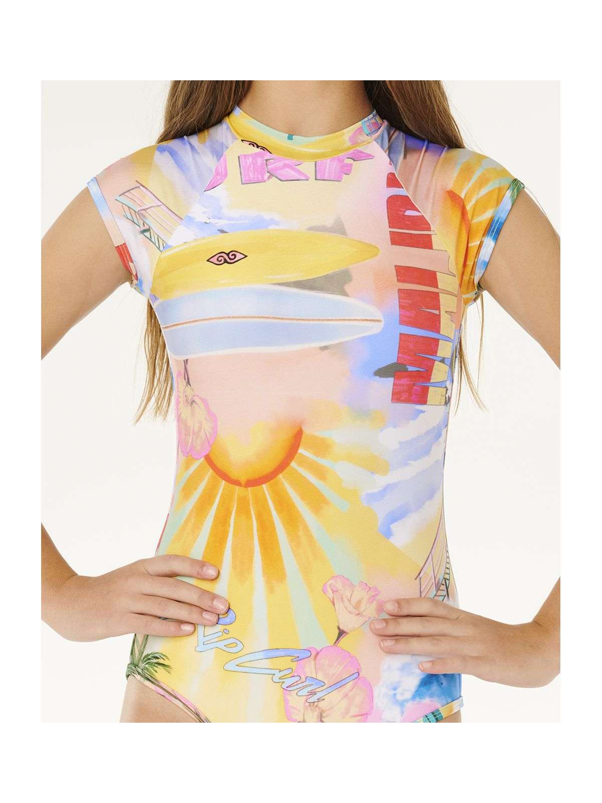 Kostium dziewczęcy RIP CURL Malibu Ss Surfsuit - Girl multikolor