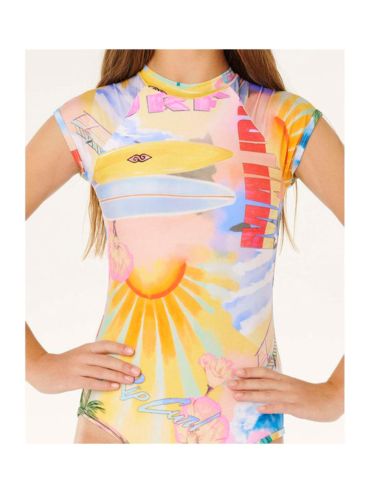 Kostium dziewczęcy RIP CURL Malibu Ss Surfsuit - Girl multikolor
