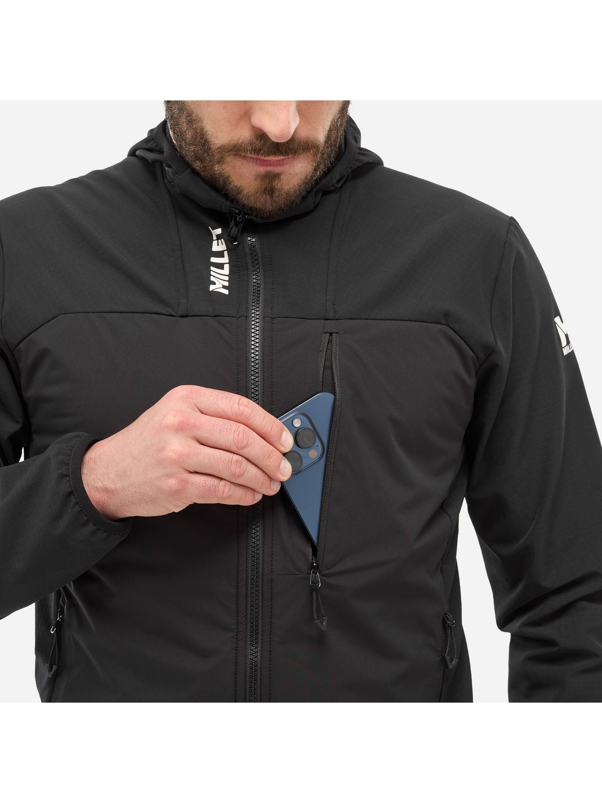 Kurtka outdoorowa męska MILLET M Seneca Hybrid Hoodie M czarna