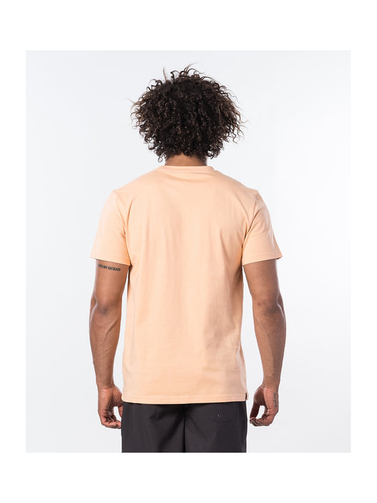 T-Shirt męski RIP CURL WOOP LOOP S/S TEE kremowe - Koszulka - Adventure Sports
