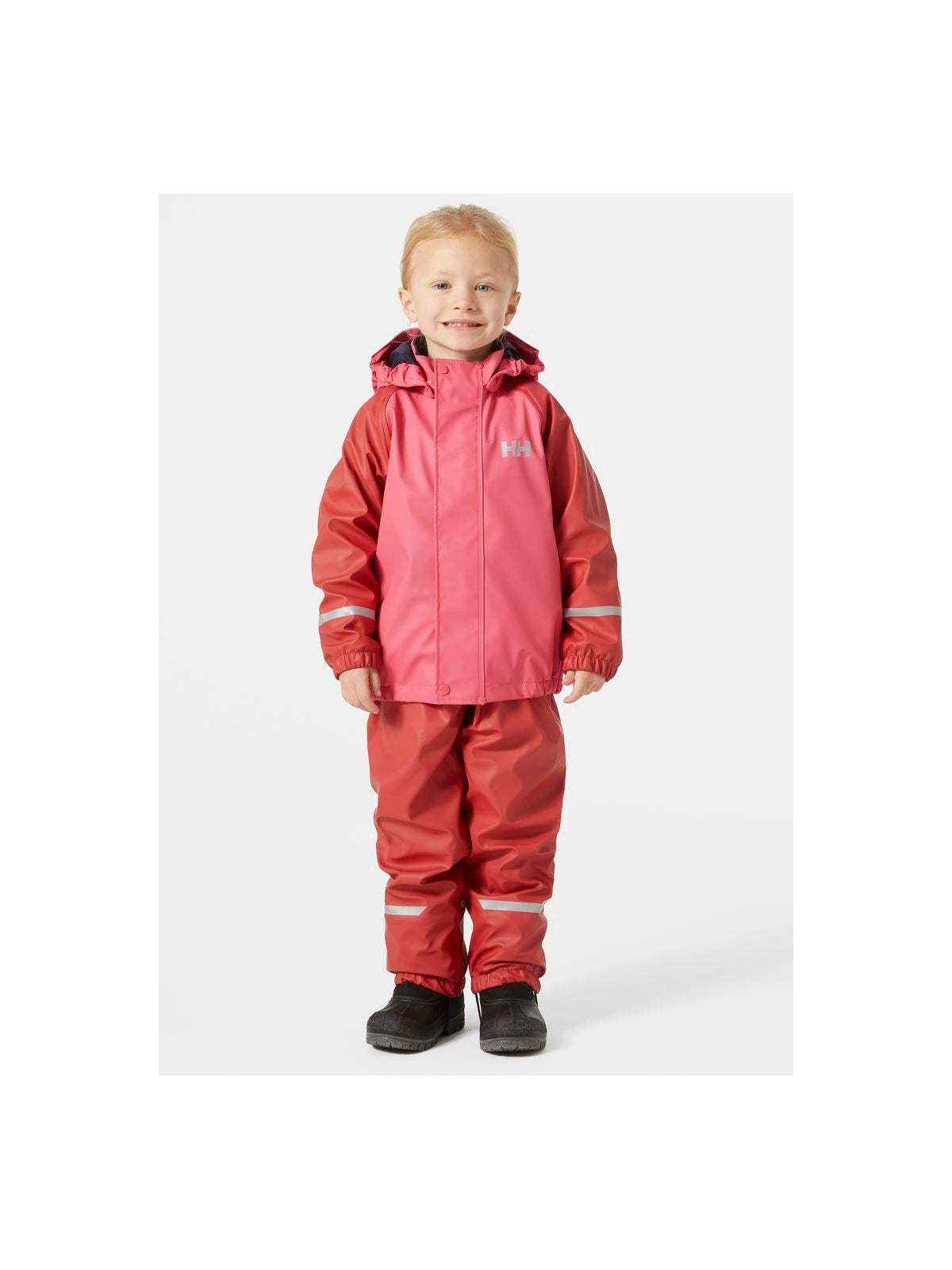 Komplet przeciwdeszczowy Helly Hansen K Bergen Fleece Pu Rainset 2.0 czerwony - Kurtka - Adventure Sports