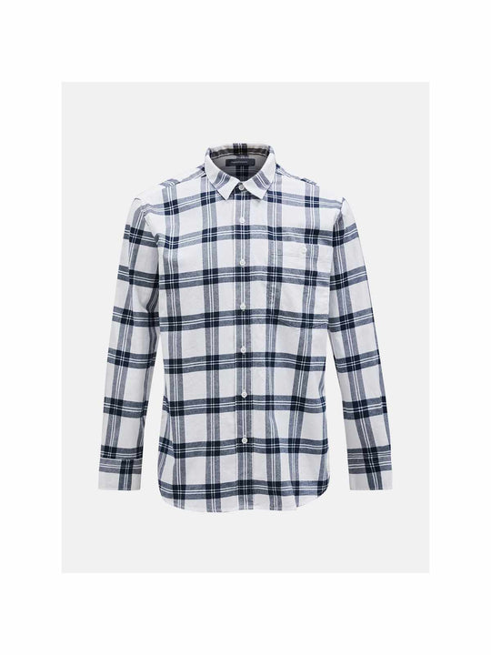 Koszula Peak Performance M Moment Flannel Shirt biało szara krata
