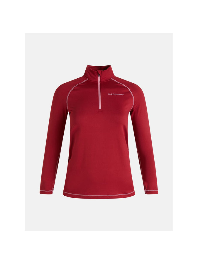 Koszulka termiczna Peak Performance W Spirit Half Zip czerwony