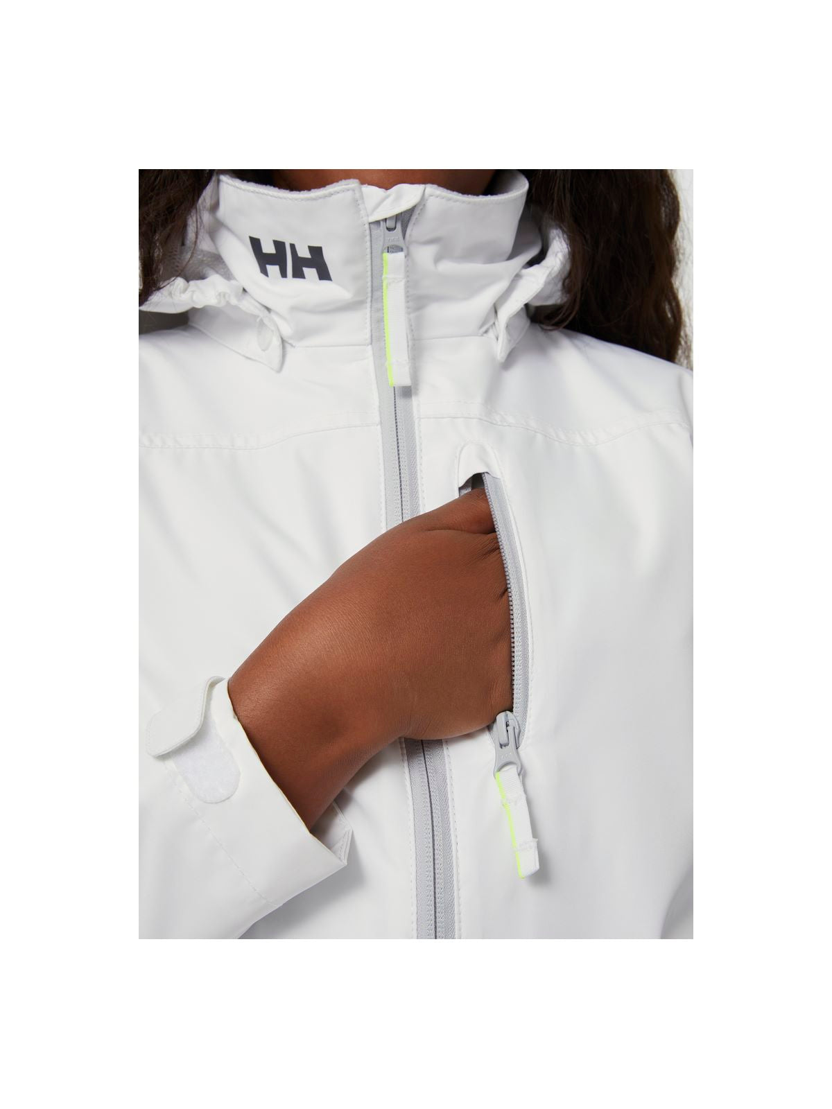 Kurtka dziecięca Helly Hansen Jr Crew Midlayer Jacket biały - Adventure Sports