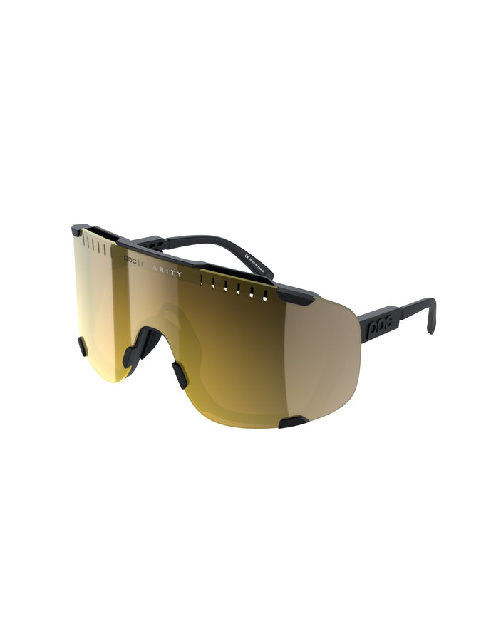Okulary rowerowe POC Devour Wide Fit czarny | Clarity Road/Partly Sunny Gold cat 2