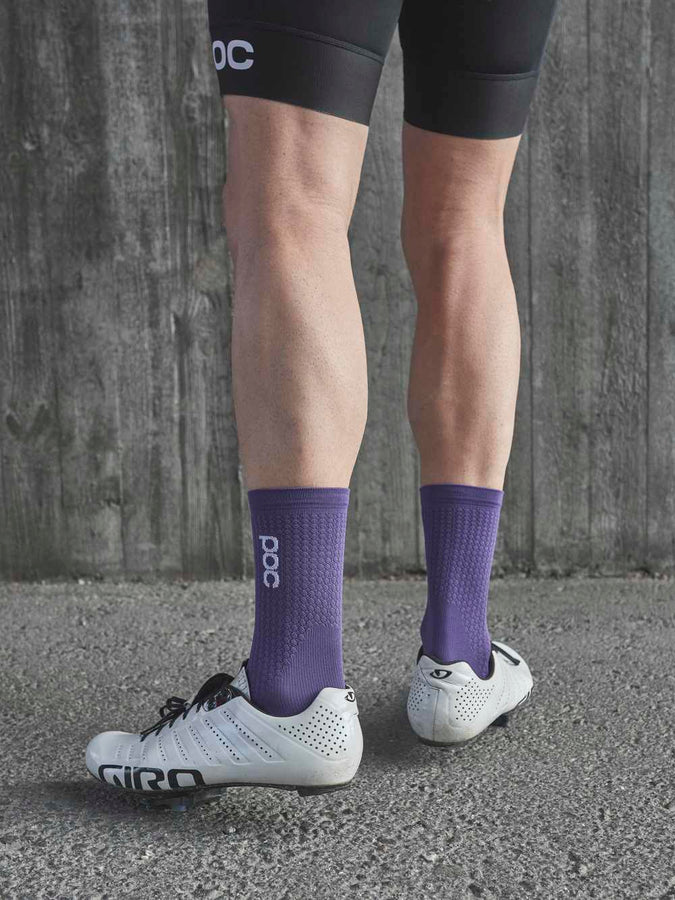 Skarpety rowerowe POC FLAIR Sock Mid - fioletowy | biały