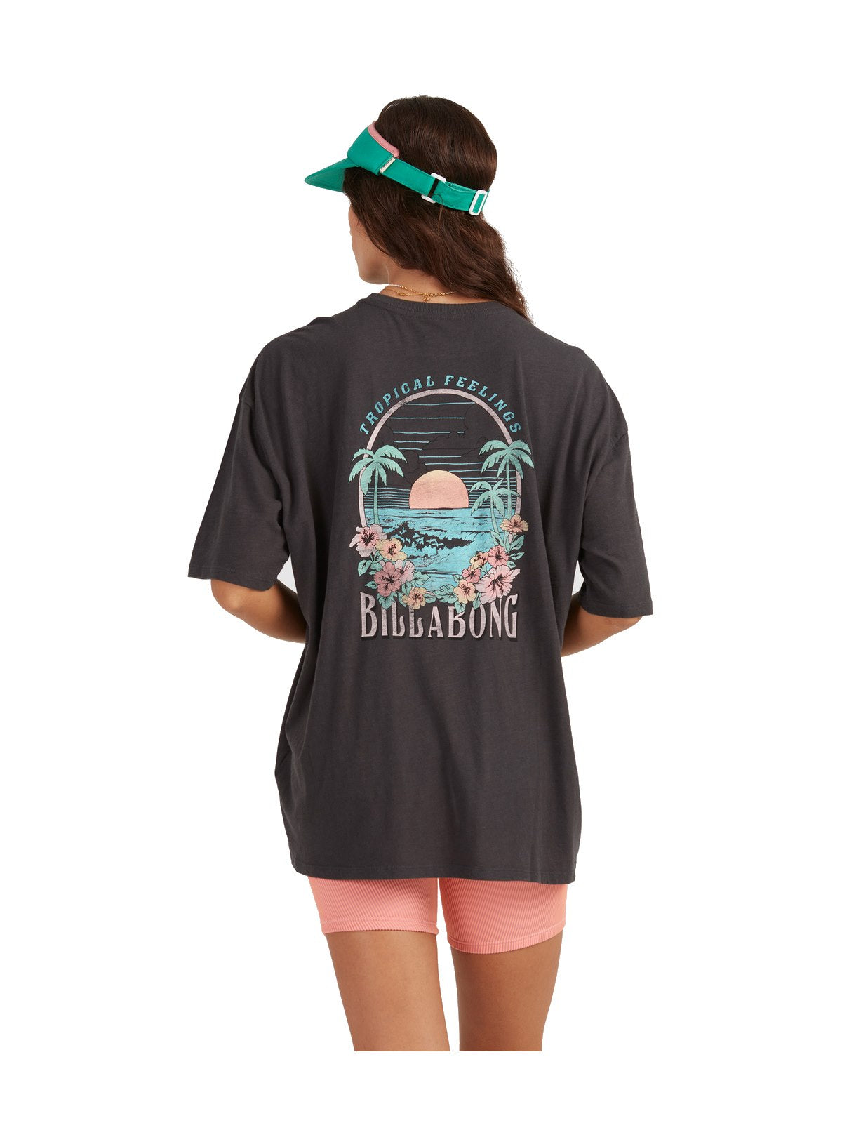 T-Shirt damski oversize BILLABONG Sunny Snapper - czarny