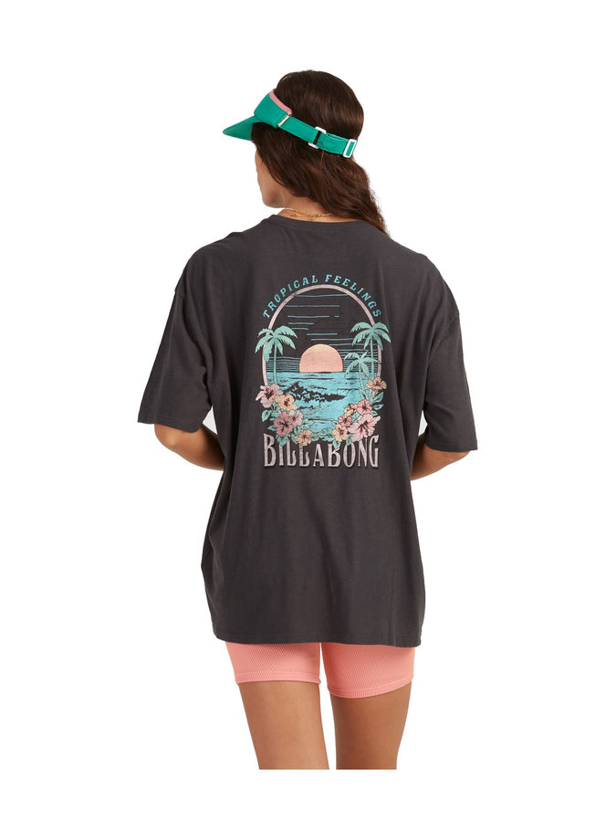 T-Shirt damski oversize BILLABONG Sunny Snapper - czarny