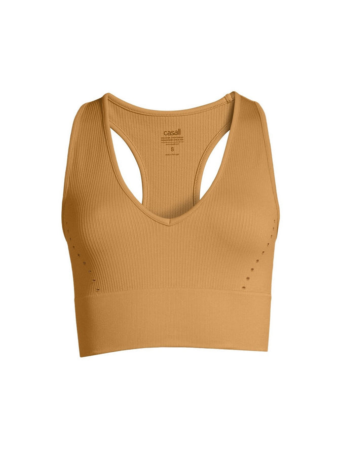 Top treningowy CASALL Seamless Femme V-neck Top zielony