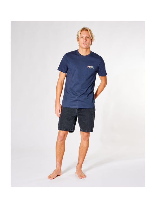 T-Shirt RIP CURL Surf Revival Inverted Tee - granatowy
