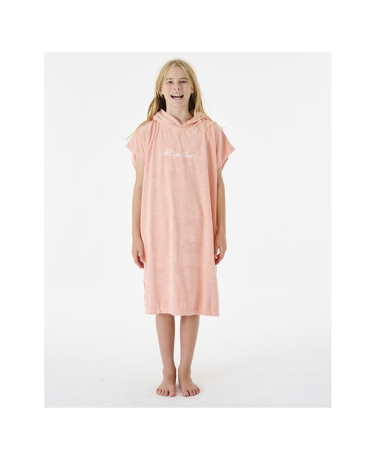 Poncho plażowe  RIP CURL Script Hooded Towel-Girl pomarańczowy