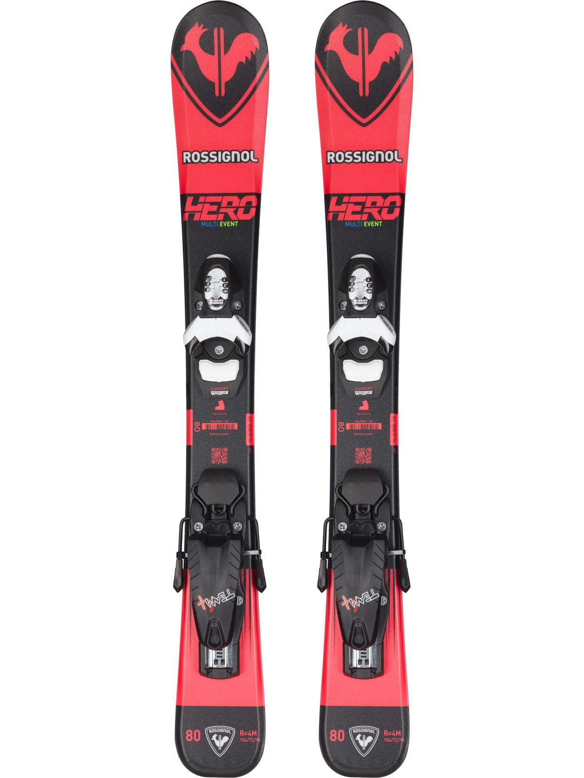 Narty dziecięce ROSSIGNOL HERO Pro Team + wiązania LOOK 4 Gw Black Bulk - Adventure Sports