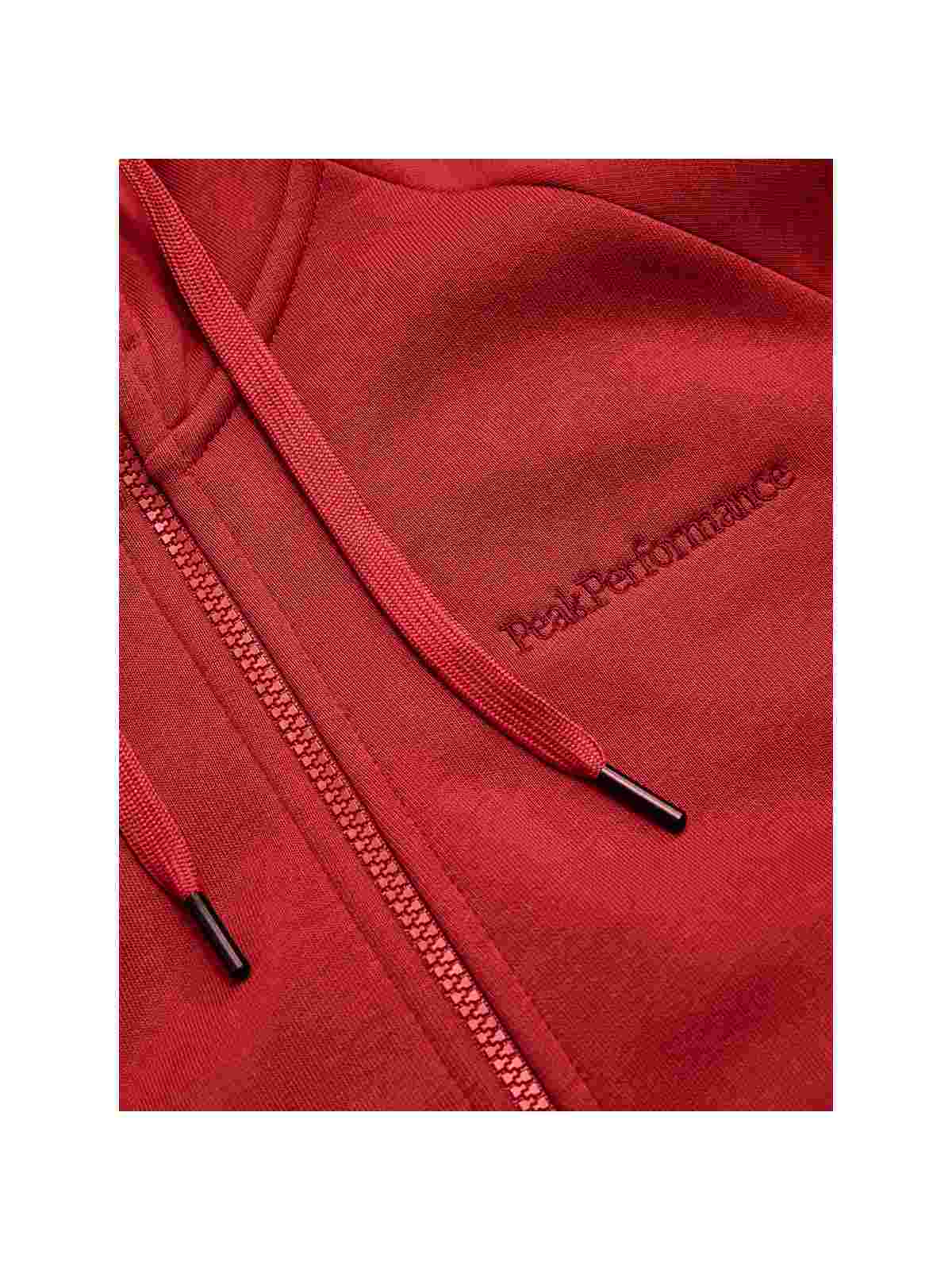 Bluza Peak Performance M Original Small Logo Zip Hood czerwony