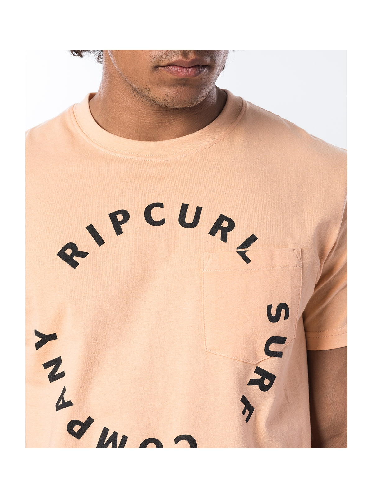 T-Shirt męski RIP CURL WOOP LOOP S/S TEE kremowe - Koszulka - Adventure Sports
