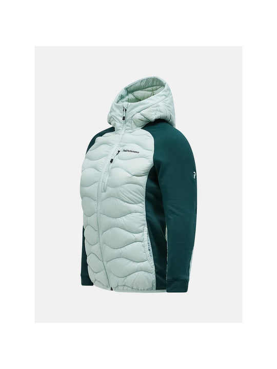 Kurtka puchowa Peak Performance W Helium Down Hybrid Hood zielony
