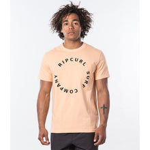 T-Shirt męski RIP CURL WOOP LOOP S/S TEE kremowe - Koszulka - Adventure Sports
