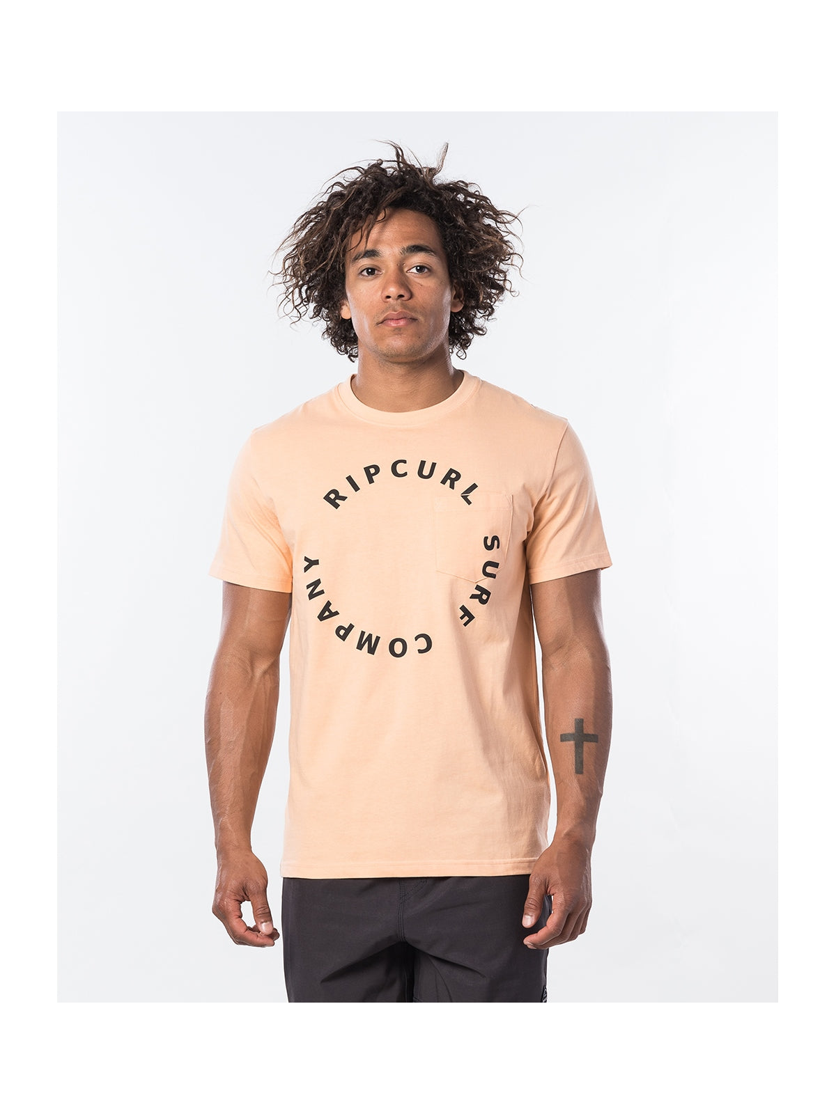 T-Shirt męski RIP CURL WOOP LOOP S/S TEE kremowe - Koszulka - Adventure Sports