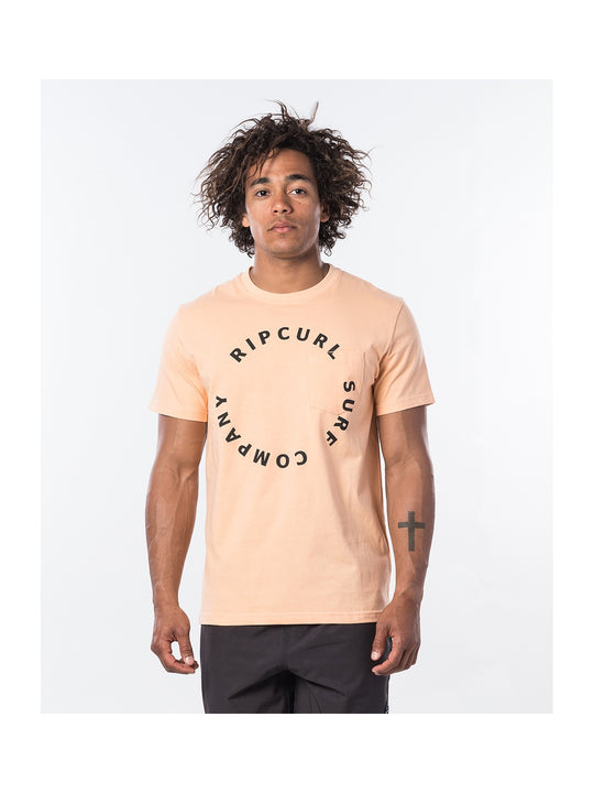 T-Shirt męski RIP CURL WOOP LOOP S/S TEE kremowe - Koszulka - Adventure Sports
