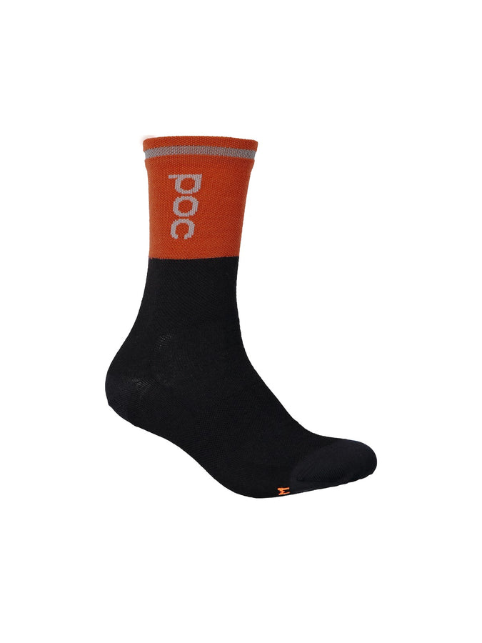 Skarpety rowerowe POC THERMAL Sock mid - czarny | pomarańczowy